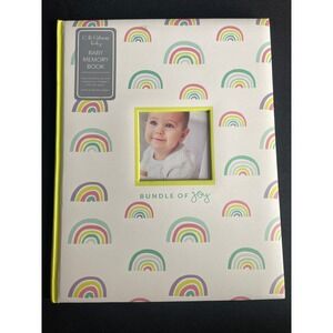 C.R. Gibson Baby Memory Book Bundle of Joy Rainbow First Five Years Journal